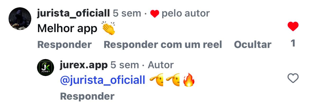 Depoimento de jurista_oficiall: Melhor app.