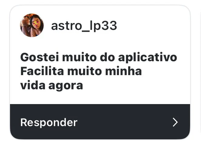 Depoimento de cliente da Jurex no Instagram